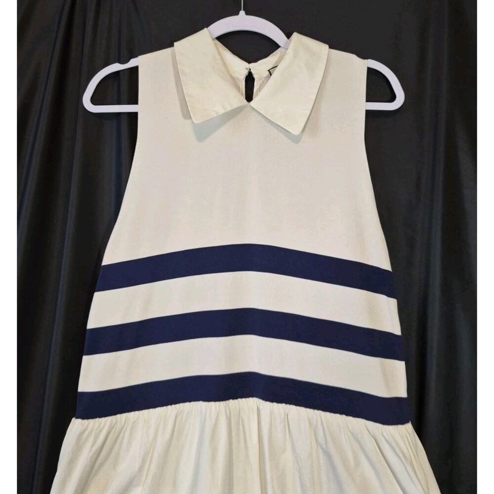 Tuckernuck Ivory Blue Stripe Marina Midi Dress XXL - Picture 4 of 13